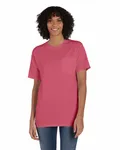 Unisex Garment-Dyed T-Shirt with Pocket Coral Craze