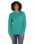 Unisex Garment-Dyed Long-Sleeve T-Shirt with Pocket Spanish Moss