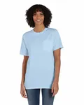 Unisex Garment-Dyed T-Shirt with Pocket Soothing Blue