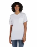 Unisex Garment-Dyed T-Shirt with Pocket WHITE