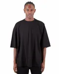 Adult Garment-Dyed Drop-Shoulder T-Shirt BLACK