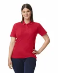 Ladies' Softstyle Double Pique Polo Cherry Red