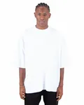 Adult Garment-Dyed Drop-Shoulder T-Shirt WHITE