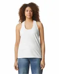 Débardeur à dos nu Softstyle CVC pour dames BLANC