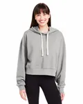 Damen-Sweatshirt mit Kapuze und Übergröße im Vintage-Look Aschgrau