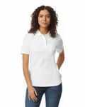 Ladies' Softstyle Double Pique Polo WHITE