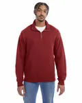 Unisex-Sweatshirt mit Viertel-Reißverschluss Cayennepfeffer