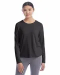 Maglietta a maniche lunghe Cutout da donna NERO