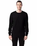 Langärmeliges Unisex-T-Shirt mit Garment-Dyed-Verfahren SCHWARZ