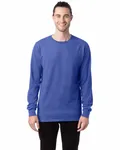 Langärmeliges Unisex-T-Shirt mit Garment-Dyed-Verfahren Tiefe Forte