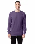 Langärmeliges Unisex-T-Shirt mit Garment-Dyed-Verfahren Trauben-Soda