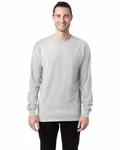 Langärmeliges Unisex-T-Shirt mit Garment-Dyed-Verfahren WEISS