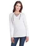 Maglietta da donna a manica lunga in jersey fine con laccetti BLEND WHT