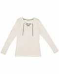 Maglietta da donna a manica lunga in jersey fine con laccetti NTRL HTHR