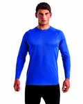 T-shirt technique unisexe à manches longues avec panneaux ROYAL
