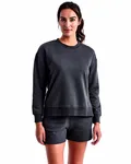 Sweat-shirt Billie à glissière latérale pour dames Fusain