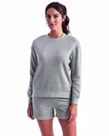 Sweat-shirt Billie à glissière latérale pour dames Gris chiné
