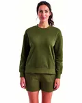 Sweat-shirt Billie à glissière latérale pour dames Olive
