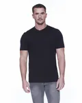 Men's CVC Henley T-Shirt BLACK