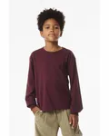 Jugend 170 g Heavyweight Long Sleeve T-Shirt Kastanienbraun