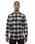 Herren-Hemd aus kariertem Flanell ECRU