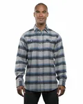 Herren-Hemd aus kariertem Flanell Grau