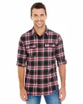 Herren-Hemd aus kariertem Flanell ROT