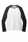 Allmade Unisex Tri-Blend Manica Lunga Colorblock Raglan AL6009 Nero spaziale/Bianco brillante