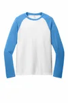 Allmade Unisex Tri-Blend Manica Lunga Colorblock Raglan AL6009 Blu azzurro/Bianco brillante