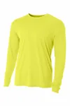 A4 Cooling Performance Long Sleeve Tee A4N3165 SAFETY YELLOW