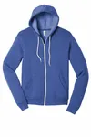 Bella + Canvas Unisex Sponge Fleece Full-Zip Hooded Sweatshirt Heather True Royal