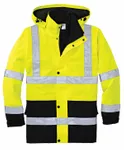 CornerStone - Parka impermeabile ANSI 107 Classe 3. CSJ24 Giallo di sicurezza/nero