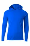 A4 Cooling Performance Long Sleeve Hooded Tee A4N3409 ROYAL