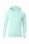 A4 Cooling Performance Long Sleeve Hooded Tee A4N3409 Pastel Mint