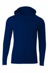 A4 Cooling Performance Long Sleeve Hooded Tee A4N3409 Navy