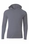 A4 Cooling Performance Long Sleeve Hooded Tee A4N3409 Graphite