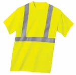 CornerStone - ANSI 107 Class 2 Safety T-Shirt. CS401 Safety Yellow/ Reflective