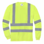 CornerStone - Maglietta catarifrangente a maniche lunghe ANSI 107 Classe 3. CS409 GIALLO DI SICUREZZA