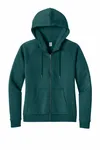 Allmade Women's Organic CVC Fleece Full-Zip Hoodie AL5003 Vert de mer