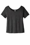 Bella + Canvas Ladies' Slouchy T-Shirt Charcoal-Black Triblend