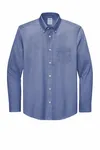 Brooks Brothers Camicia Pinpoint Stretch Senza Rughe BB18000 Blu cobalto