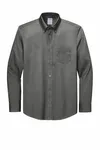 Brooks Brothers Camicia Pinpoint Stretch Senza Rughe BB18000 Nero profondo