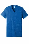 Bella + Canvas T-Shirt unisexe en jersey à manches courtes et col en V Marbre royal véritable
