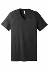 Bella + Canvas T-Shirt unisexe en jersey à manches courtes et col en V Fusain Noir Slub