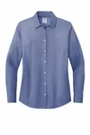 Brooks Brothers Chemise stretch infroissable pour femme BB18001 Bleu cobalt