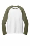 Allmade Unisex Tri-Blend Manica Lunga Colorblock Raglan AL6009 Verde oliva/bianco brillante