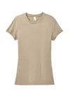 District Women's Perfect Tri Tee. DM130L Desert Tan Heather