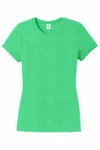 District Women's Perfect Tri Tee. DM130L Green Frost