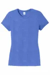 District Women's Perfect Tri Tee. DM130L Royal Frost