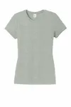 District Women's Perfect Tri Tee. DM130L Heathered Grey
